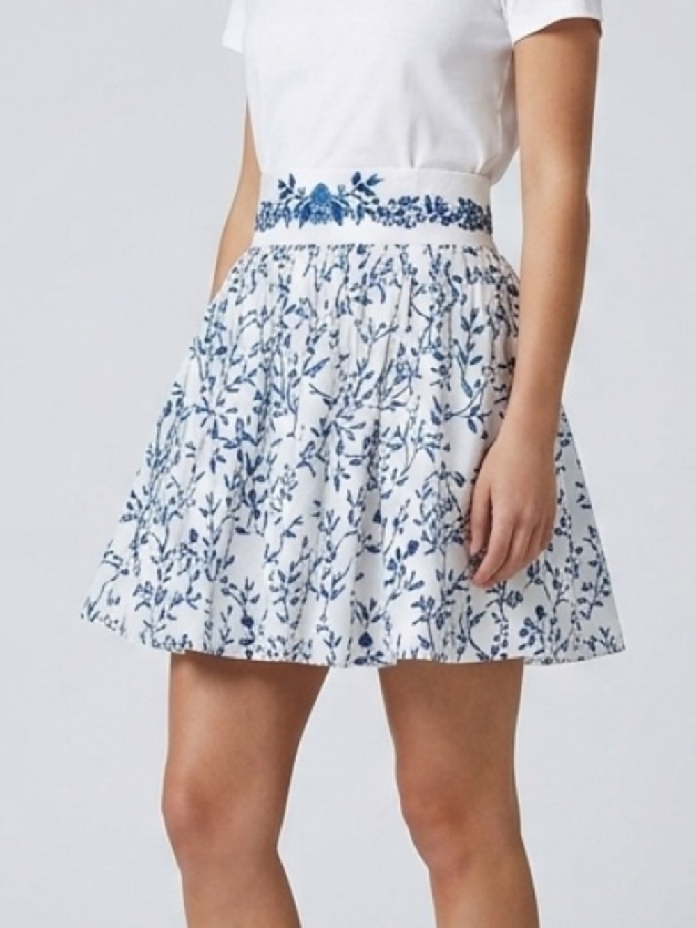 NWT Agua by Agua Bendita Arandano floral skirt (D2)